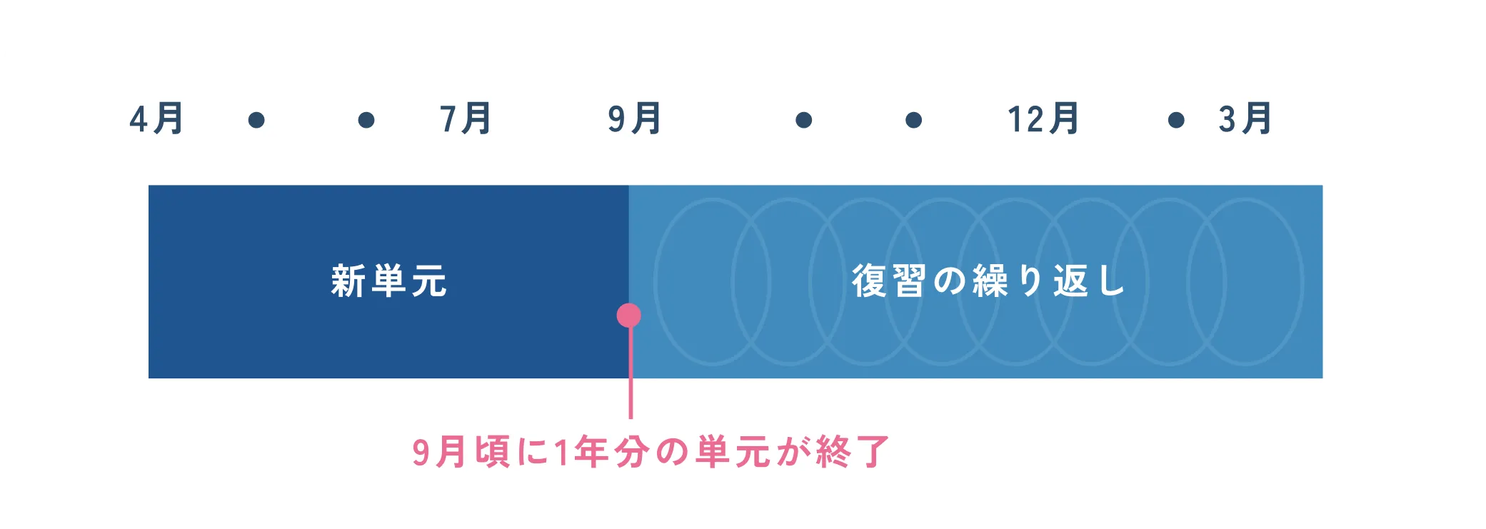 9月頃に1年分の単元が終了